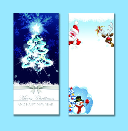 2024 Christmas Greeting Card With Bow Material Psd