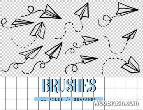 Paper Airplane Brushes