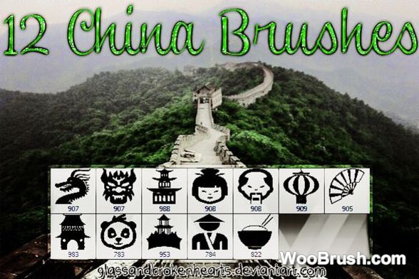12 Kind China Brushes