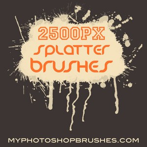 14 Hi Res Splatter Brushes