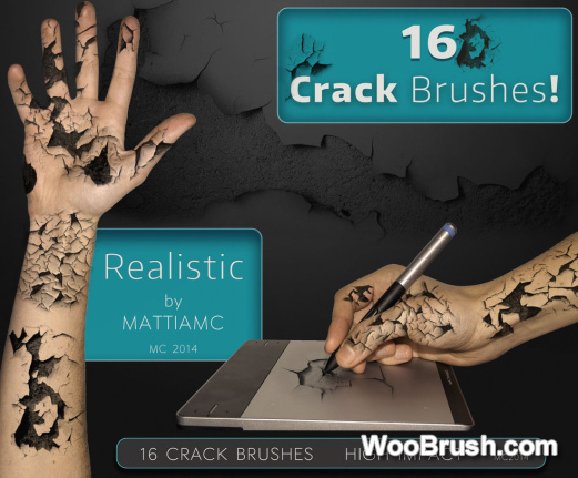 16 Kind Crack Brushes