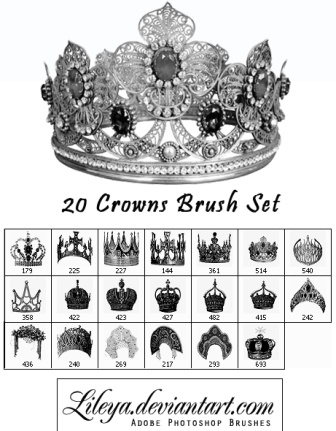 20 Kind Crowns Brushes