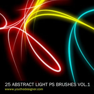 25 Abstract Light Brushes