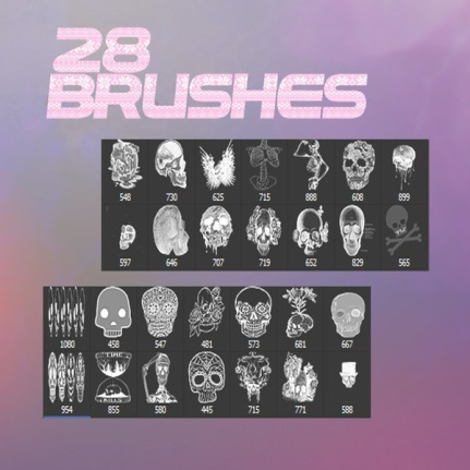28 Skeleton Brushes