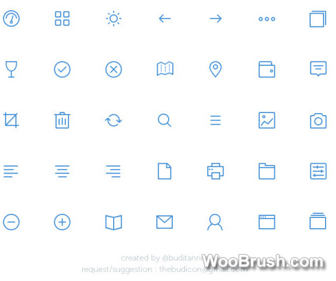 35 Kind Small Fine Icons Psd