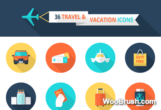 36 Travel With Vacation Icons Vector Psd