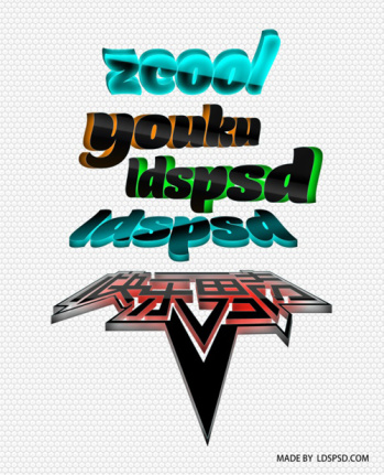 3d Text Effects Actions