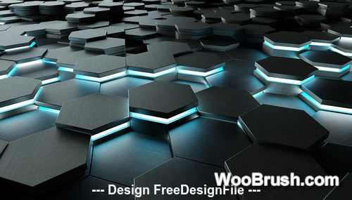 3d Tech Modern Background Design Psd