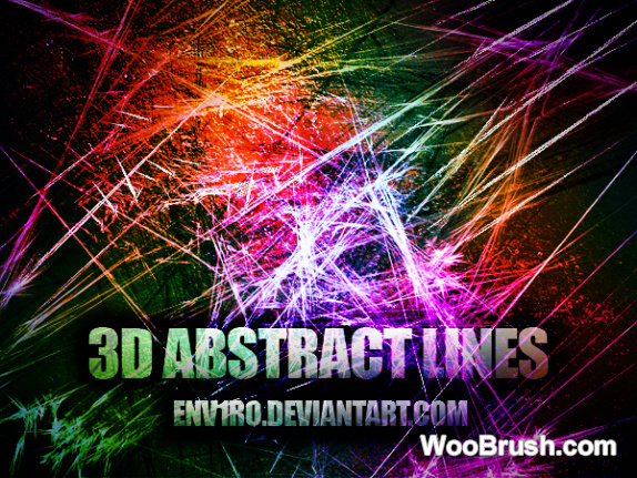 3d Abstract Lines Brushes