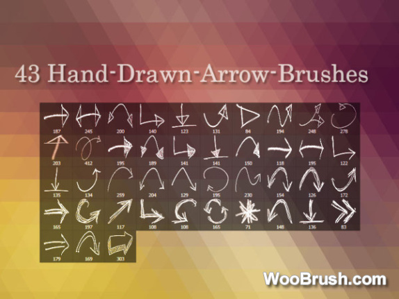 43 Kind Hand Drawn Arrow Brushes