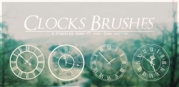 4 Clock Brushes