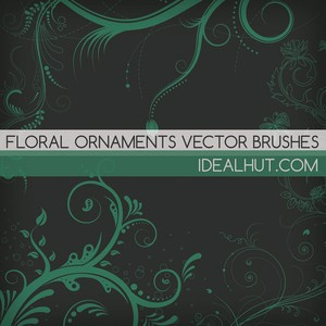 5 Floral Ornaments Set Of Vector Brushes