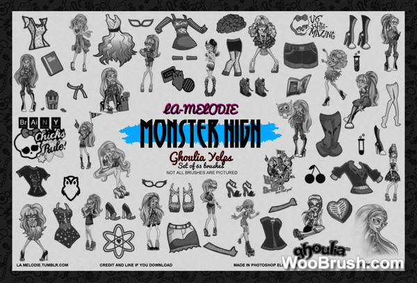 63 Monster High Brushes