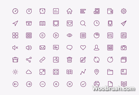 63 Kind Concise Icons Psd