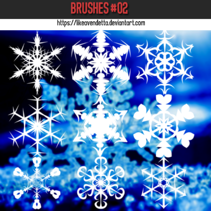 6 Kind Snowflake Brushes