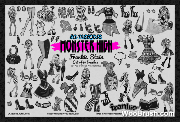 80 Monster High Frankie Stein Brushes