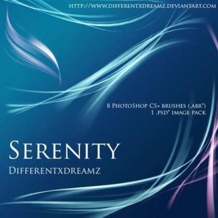 8 Kind Serenity Brushes & Psd