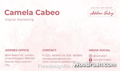 Adelina Galery Business Card Template Psd