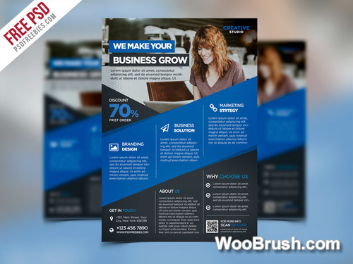 Agency Advertising Flyer With Brochure Template Psd