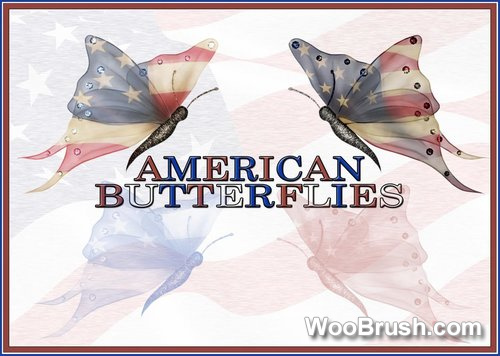 American Butterflies Brushes