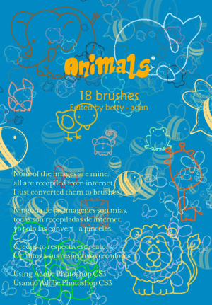 Animals Outlines Brushes