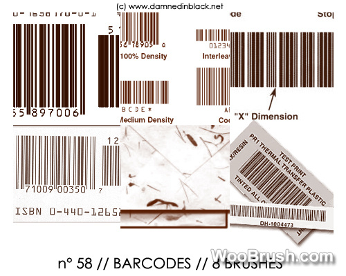 Barcodes Brushes Set