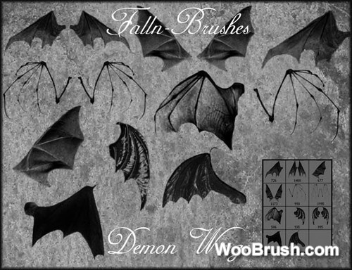 Bat Demon Wings Brushes