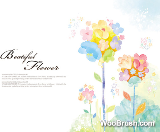 Beatiful Flower Background Graphics Psd