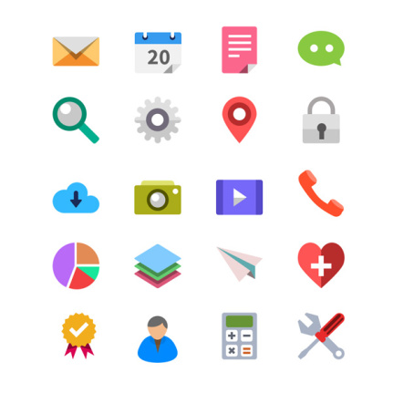 Best Life Icons Material Psd