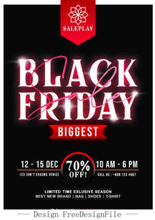 Black Friday Promotion Flyer Template Design Psd
