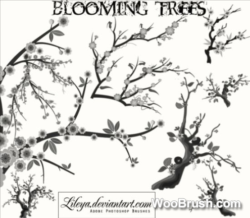 Blooming Trees Brushes