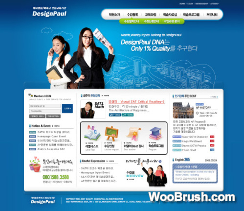 Blue Style Business Website Template Psd