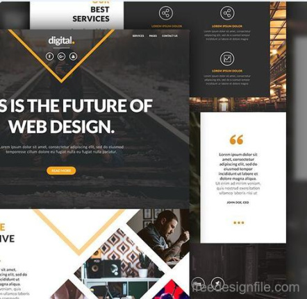Businesses With Agencies Website Template Psd