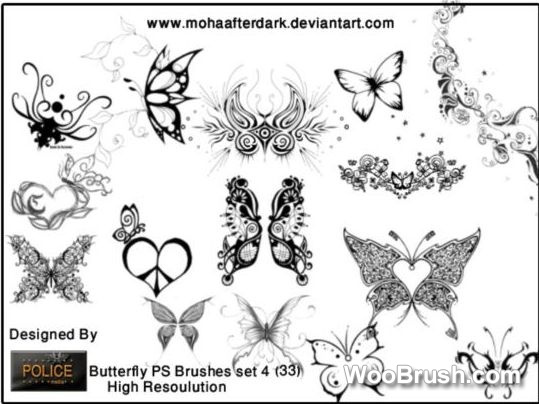 Butterfly Decor Brushes