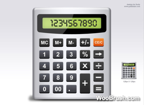 Calculator Elements Material Psd