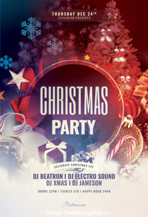 2024 Christmas Party Flyer Template Psd