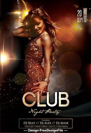 Club Night Party Flyer Design Template Psd