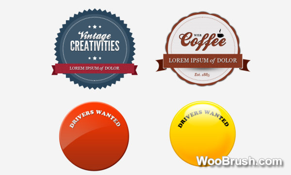 Coffee Elements Labels Material Psd