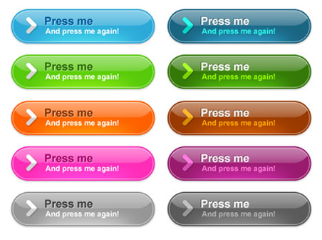 Colorful Dummy Web Buttons Psd
