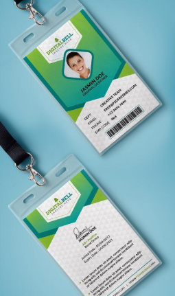 Company Photo Identity Card Template Psd
