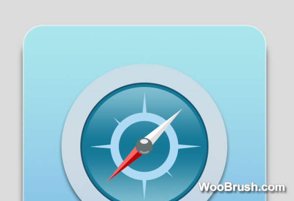 Compass With Clock Icons Psd