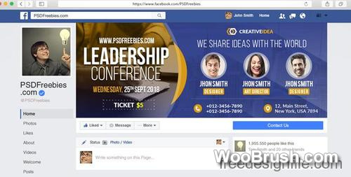 Conference And Announcement Facebook Template Psd