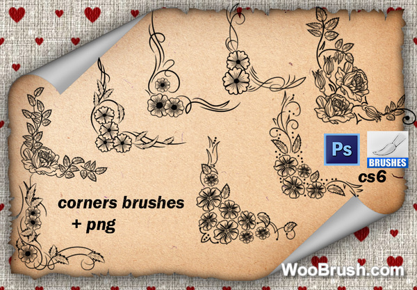 Corners Floral Brushes