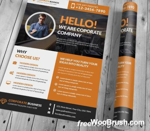 Corporate And Clean Business Flyer With Poster Template Psd