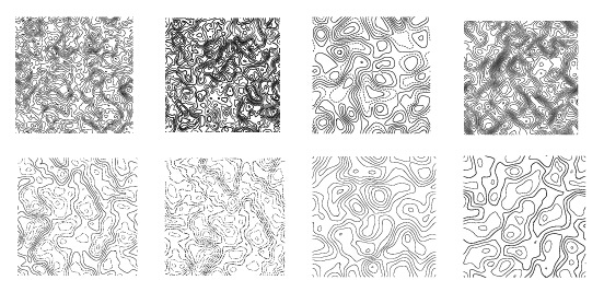 Creative Topographic Map Vector Patterns
