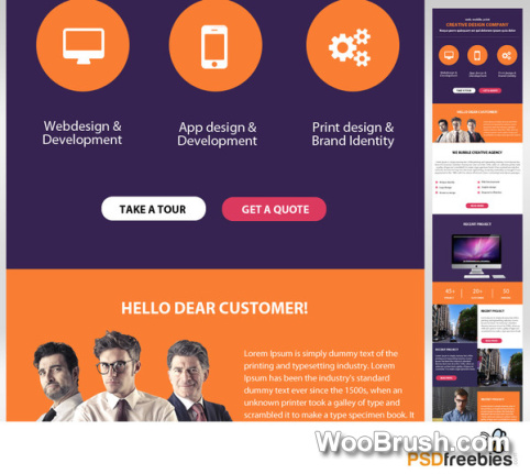 Creative Design Corporate Website Template Psd