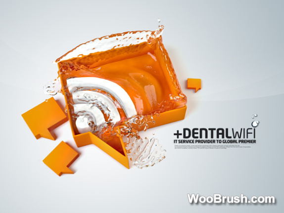 Creative Rss With Water Graphics Psd
