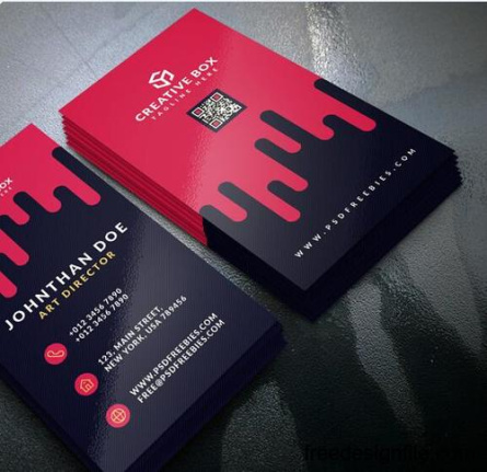 Creative Box Business Card Template Material Psd