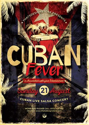 Cuban Fever Flyer Template Psd