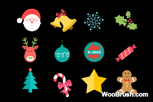 Cute 2024 Christmas Icon Material Psd